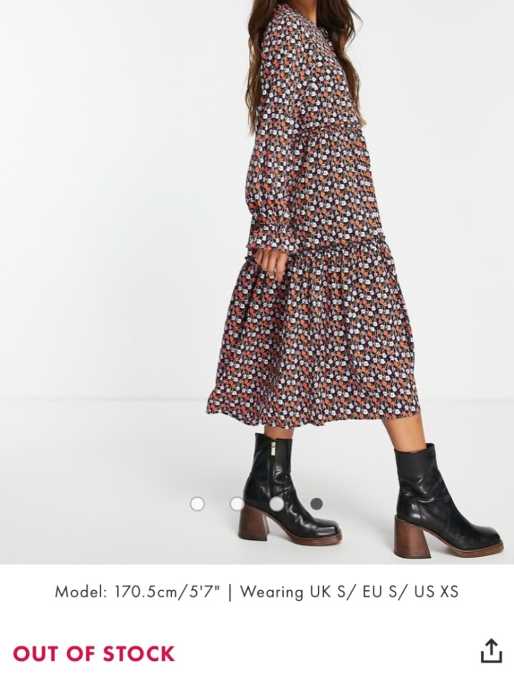 Y.A.S. Vella printed tiered maxi dress in multi - Picture 13 of 13